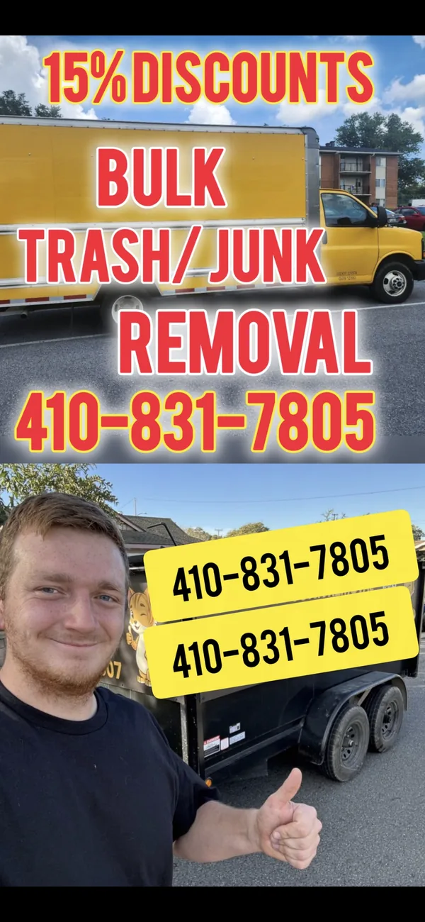 Bulk trash and junk removal truck Baltimore MD